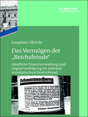 cover image of Das Vermögen der "Reichsfeinde"